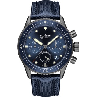 Swiss Luxury Replica Blancpain 50 Fathoms Bathyscaphe Flyback Chronograph Ocean Commitment Ceramized Titanium 5200-0240-52A Replica Watch